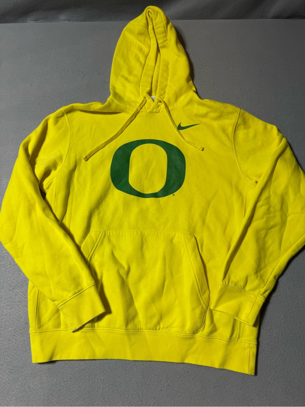 NWOT Nike Yellow Crewneck Hoodie with Green 'O' Logo